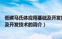 低碳马氏体应用基础及开发技术（关于低碳马氏体应用基础及开发技术的简介）