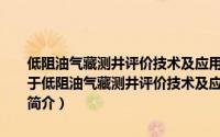 低阻油气藏测井评价技术及应用/中国石油勘探工程技术攻关丛书（关于低阻油气藏测井评价技术及应用/中国石油勘探工程技术攻关丛书的简介）