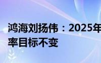 鸿海刘扬伟：2025年拿下全球电动车5%市占率目标不变