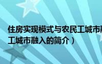 住房实现模式与农民工城市融入（关于住房实现模式与农民工城市融入的简介）