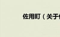 佐用町（关于佐用町的简介）