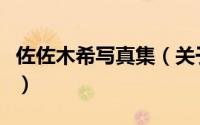 佐佐木希写真集（关于佐佐木希写真集的简介）