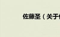 佐藤圣（关于佐藤圣的简介）