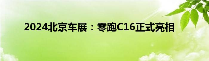 2024北京车展：零跑C16正式亮相