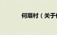 何厝村（关于何厝村的简介）