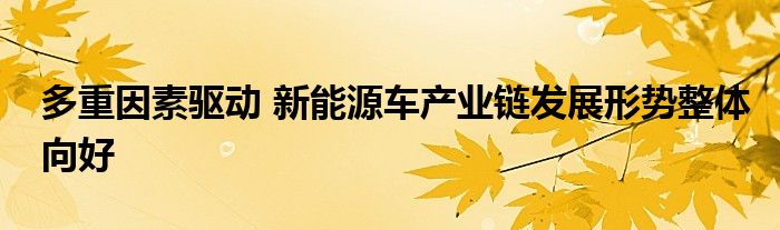 多重因素驱动 新能源车产业链发展形势整体向好