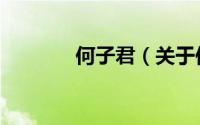何子君（关于何子君的简介）