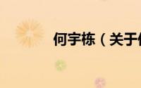 何宇栋（关于何宇栋的简介）