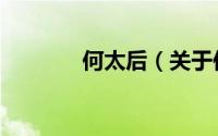 何太后（关于何太后的简介）