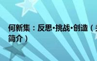 何新集：反思·挑战·创造（关于何新集：反思·挑战·创造的简介）