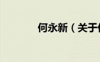 何永新（关于何永新的简介）