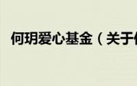 何玥爱心基金（关于何玥爱心基金的简介）