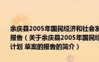余庆县2005年国民经济和社会发展计划执行情况及2006年计划 草案的报告（关于余庆县2005年国民经济和社会发展计划执行情况及2006年计划 草案的报告的简介）