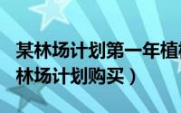某林场计划第一年植树造林200公顷（我市某林场计划购买）