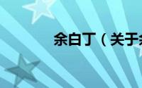 余白丁（关于余白丁的简介）