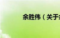 余胜伟（关于余胜伟的简介）