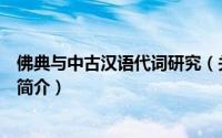 佛典与中古汉语代词研究（关于佛典与中古汉语代词研究的简介）
