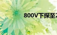 800V下探至20万以下车型