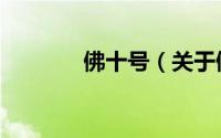 佛十号（关于佛十号的简介）