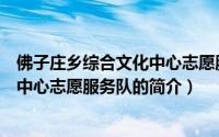 佛子庄乡综合文化中心志愿服务队（关于佛子庄乡综合文化中心志愿服务队的简介）