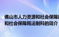 佛山市人力资源和社会保障局法制科（关于佛山市人力资源和社会保障局法制科的简介）