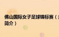 佛山国际女子足球锦标赛（关于佛山国际女子足球锦标赛的简介）