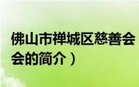佛山市禅城区慈善会（关于佛山市禅城区慈善会的简介）