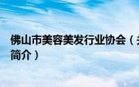 佛山市美容美发行业协会（关于佛山市美容美发行业协会的简介）