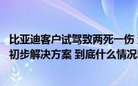 比亚迪客户试驾致两死一伤 涉事门店所属公司负责人称已有初步解决方案 到底什么情况嘞