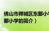 佛山市禅城区东鄱小学（关于佛山市禅城区东鄱小学的简介）
