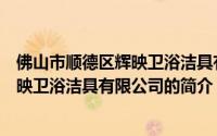 佛山市顺德区辉映卫浴洁具有限公司（关于佛山市顺德区辉映卫浴洁具有限公司的简介）
