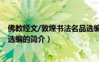 佛教经文/敦煌书法名品选编（关于佛教经文/敦煌书法名品选编的简介）