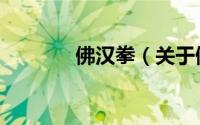 佛汉拳（关于佛汉拳的简介）