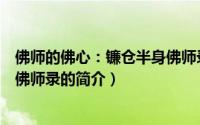 佛师的佛心：镰仓半身佛师录（关于佛师的佛心：镰仓半身佛师录的简介）