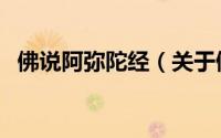 佛说阿弥陀经（关于佛说阿弥陀经的简介）