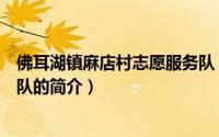佛耳湖镇麻店村志愿服务队（关于佛耳湖镇麻店村志愿服务队的简介）
