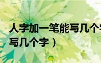 人字加一笔能写几个字500元（人字加一笔能写几个字）