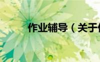 作业辅导（关于作业辅导的简介）