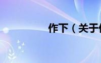 作下（关于作下的简介）