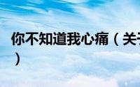 你不知道我心痛（关于你不知道我心痛的简介）