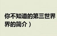 你不知道的第三世界（关于你不知道的第三世界的简介）