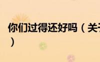 你们过得还好吗（关于你们过得还好吗的简介）