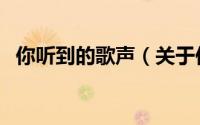 你听到的歌声（关于你听到的歌声的简介）
