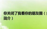 你关闭了我看你的朋友圈（关于你关闭了我看你的朋友圈的简介）