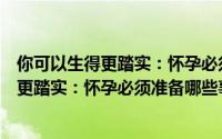 你可以生得更踏实：怀孕必须准备哪些事（关于你可以生得更踏实：怀孕必须准备哪些事的简介）
