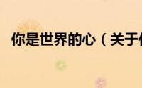 你是世界的心（关于你是世界的心的简介）