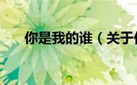 你是我的谁（关于你是我的谁的简介）