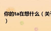 你的ta在想什么（关于你的ta在想什么的简介）