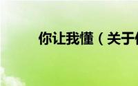 你让我懂（关于你让我懂的简介）