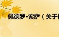 佩德罗·索萨（关于佩德罗·索萨的简介）